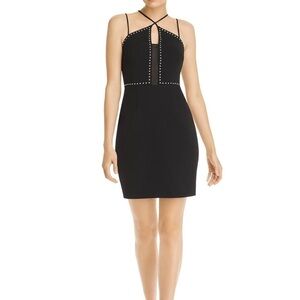 XSCAPE | Studded Strappy Little Black Bodycon Dress | Women’s Size 2 | XS